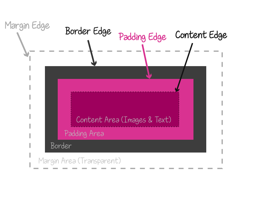 A visual representation of the CSS Box Model