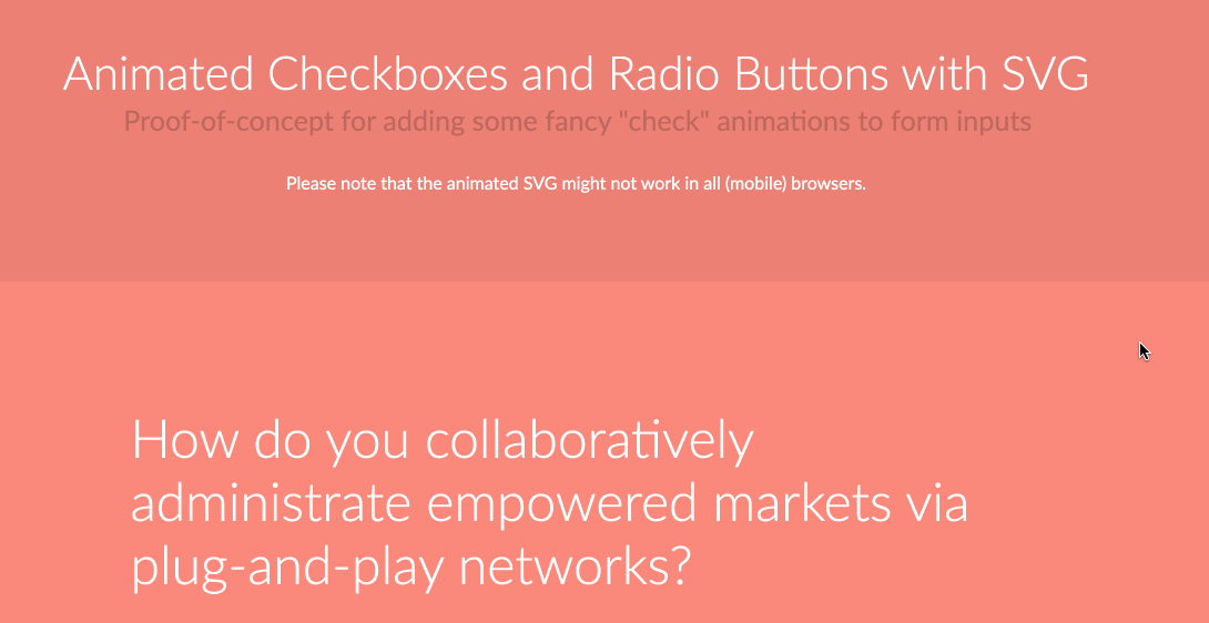 a collection of animated checkboxes and radio buttons found on codrops