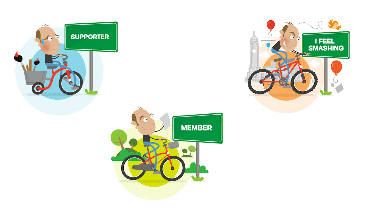 The (old) Smashing membership illustrations.